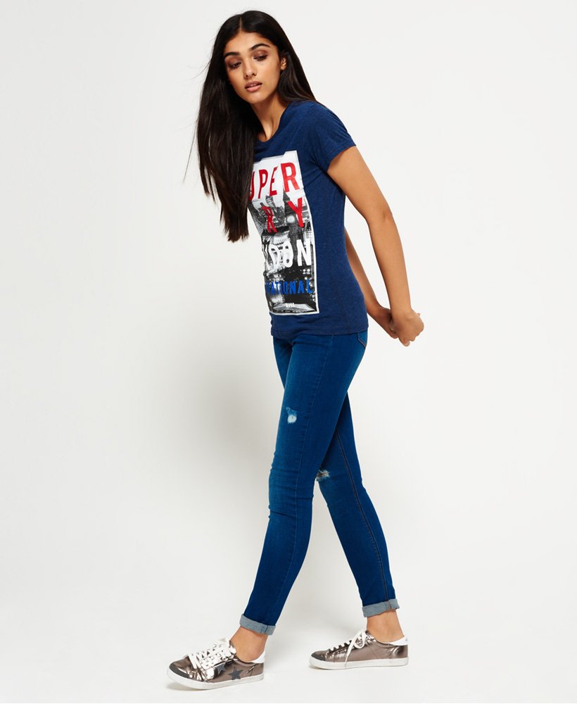 Womens Box Photo City London T shirt in Princeton Blue Womens Box Photo City London T shirt in Princeton Blue