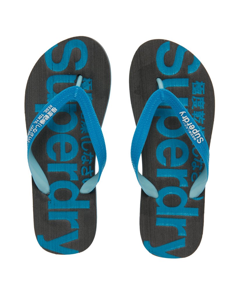 Womens - Two Colour Flip Flops in Crater Grey | Superdry
