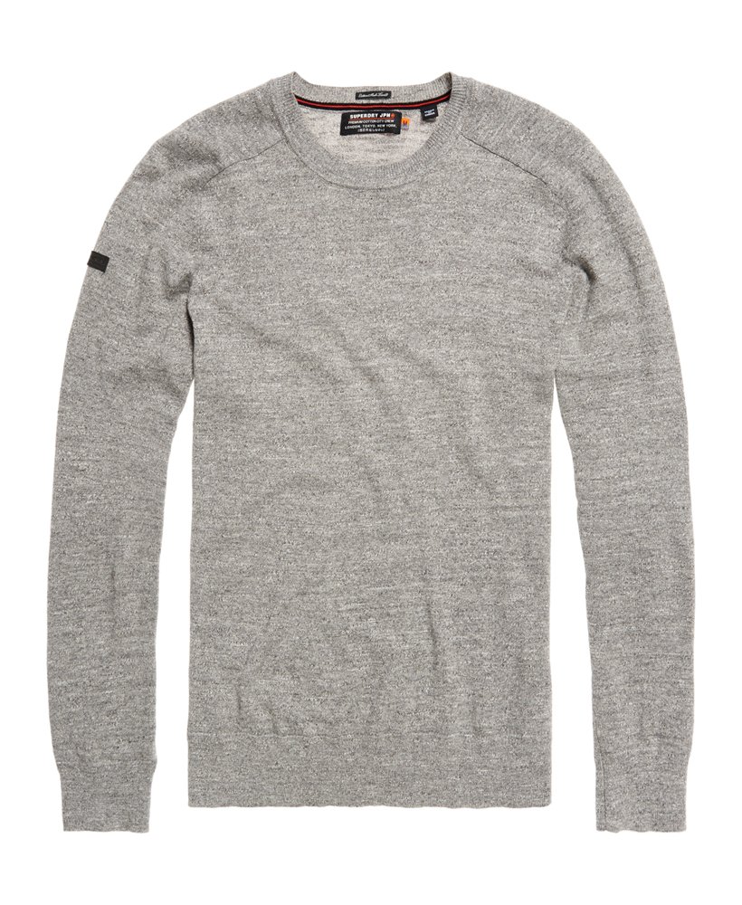 Mens - Premium Cotton City Crew Neck Sweater in Grey | Superdry UK