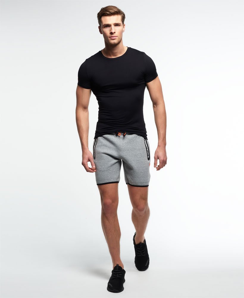 Men's - Gym Tech Slim Shorts in Grey Grit | Superdry UK