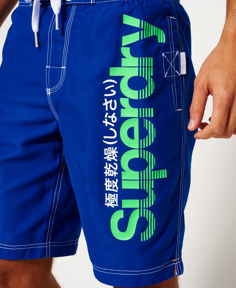 Mens Superdry Boardshorts in Voltage Blue Superdry