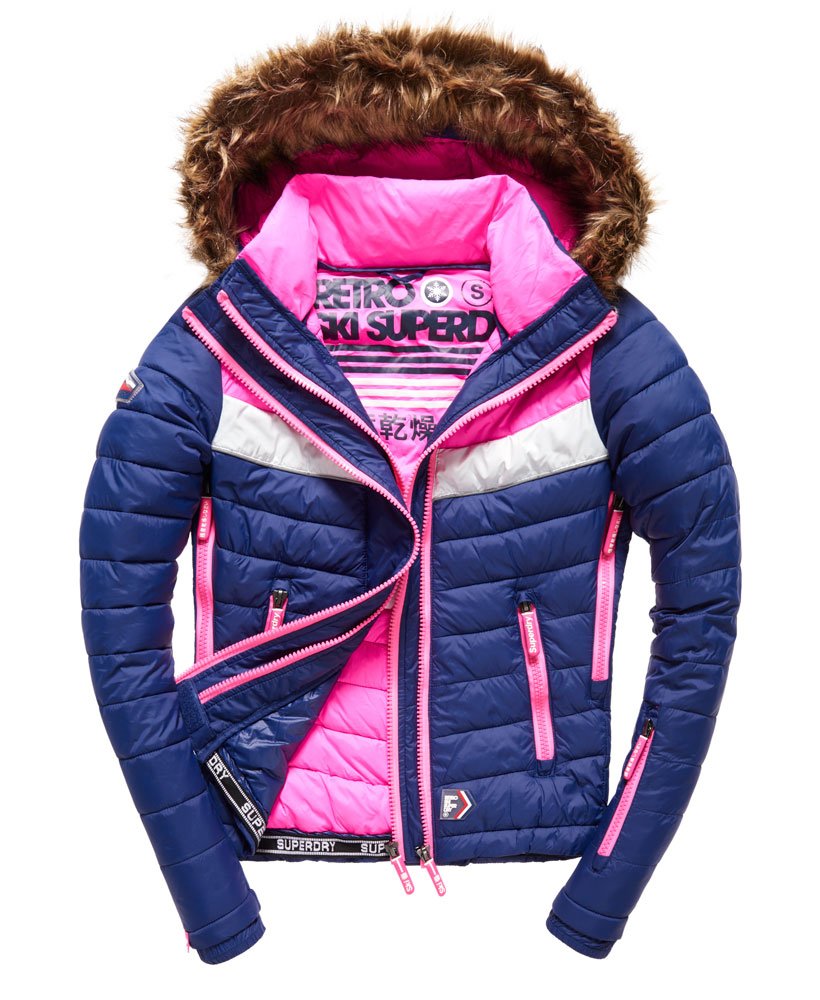 Womens - Chevron Fuji Snow Edition Jacket in Vermont Blue | Superdry