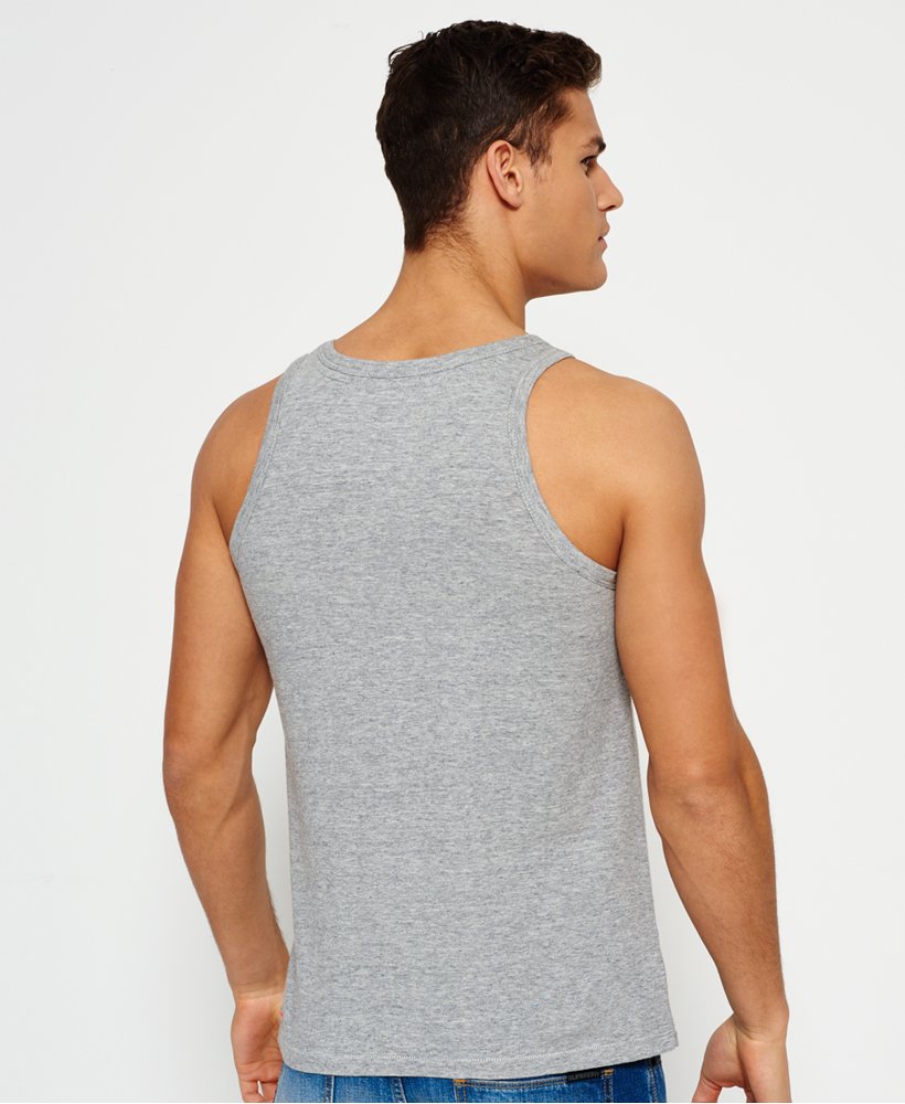 Men's - Surplus Goods Graphic Vest Top in Hudson Grey Grit | Superdry UK