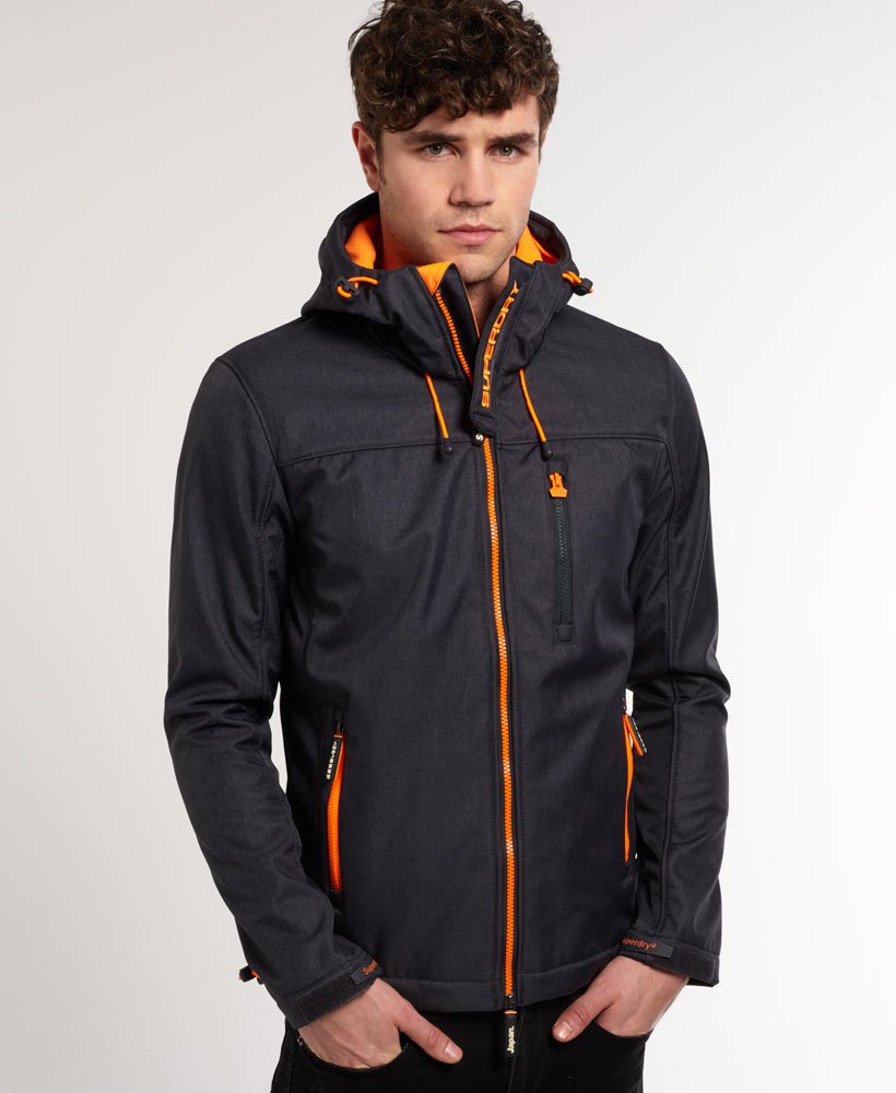 Superdry Men's Hooded Windtrekker Jacket Black/Emergency Orange Sizes S XXXL 