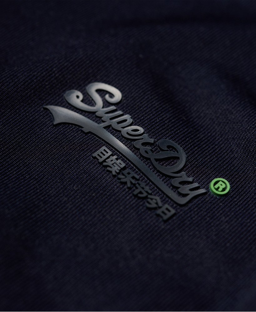 Mens Lineman Slim Fit Track Top in Track Navy/ Lime Superdry