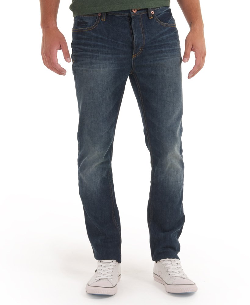 Mens - Standard Skinny Jeans in X Mid Blue | Superdry UK