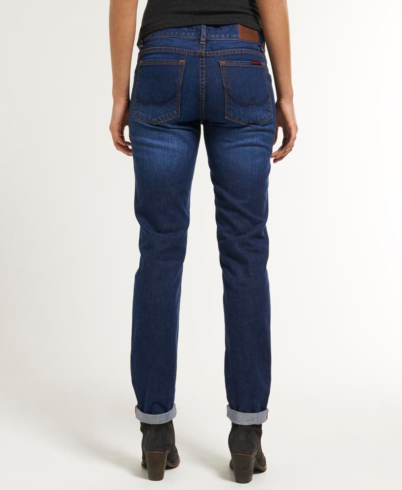 Womens Blue Tomboy Jeans in Mid Vintage Miami Superdry