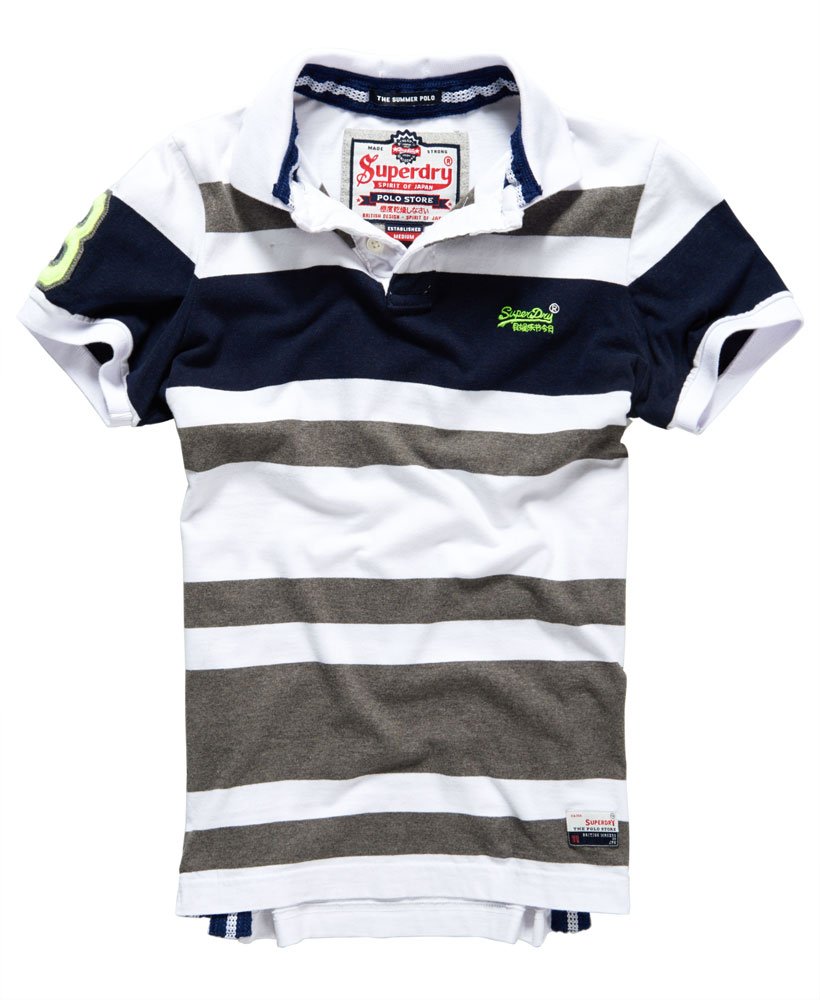 Mens - Summer Blues Polo Shirt in White | Superdry UK