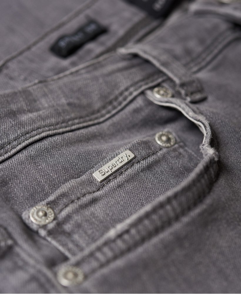 Mens - Spray On Skinny Jeans in Northern Grey Rip | Superdry UK