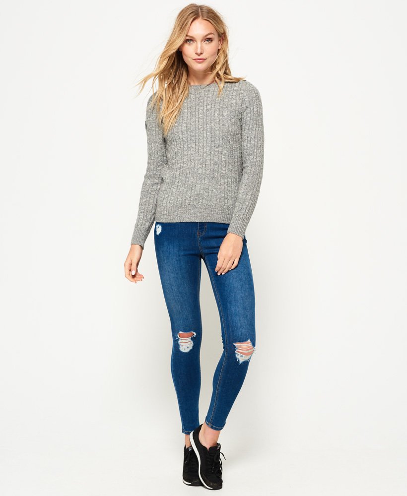 Superdry Croyde Cable Knit Jumper - Women's Womens Sweaters