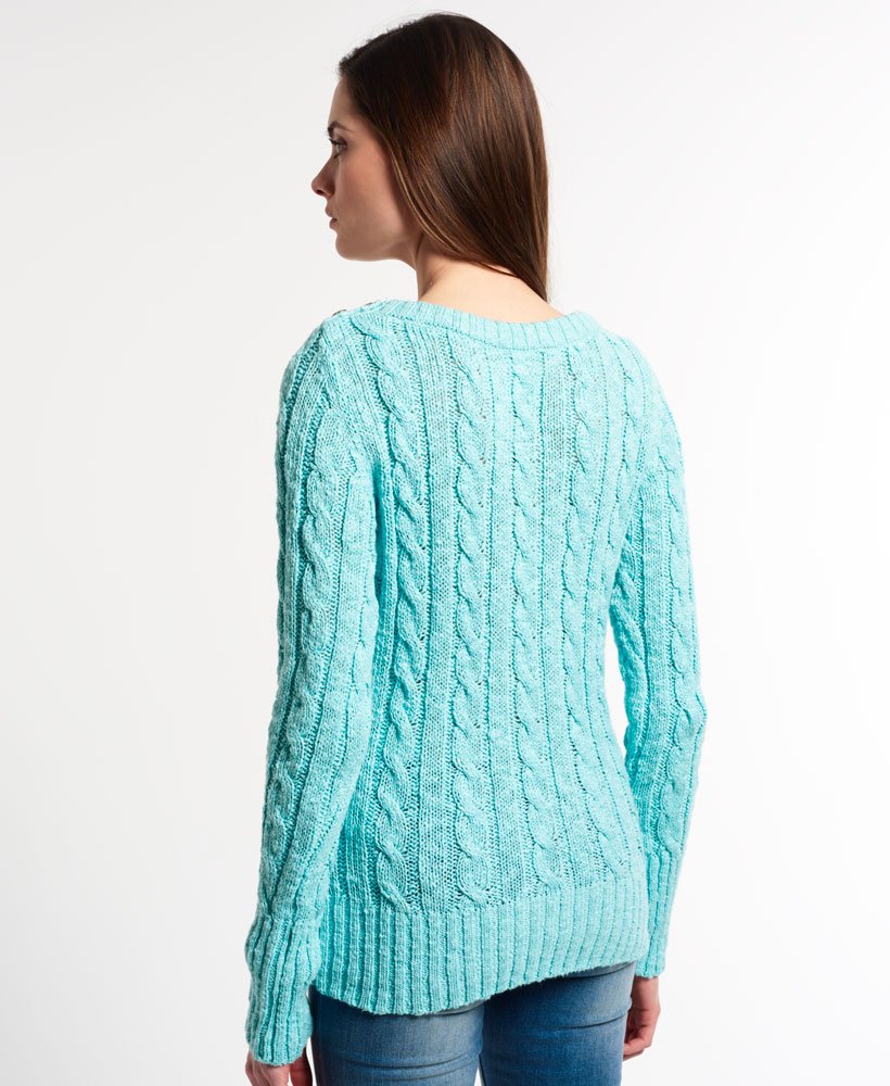 Superdry Pull torsadé à col rond Summer Croyde Maille Superdry Pull torsadé à col rond Summer Croyde Maille