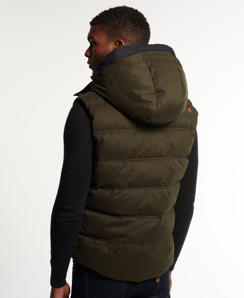Superdry Hooded Microfibre Pitching Gilet - Men's Mens Jackets