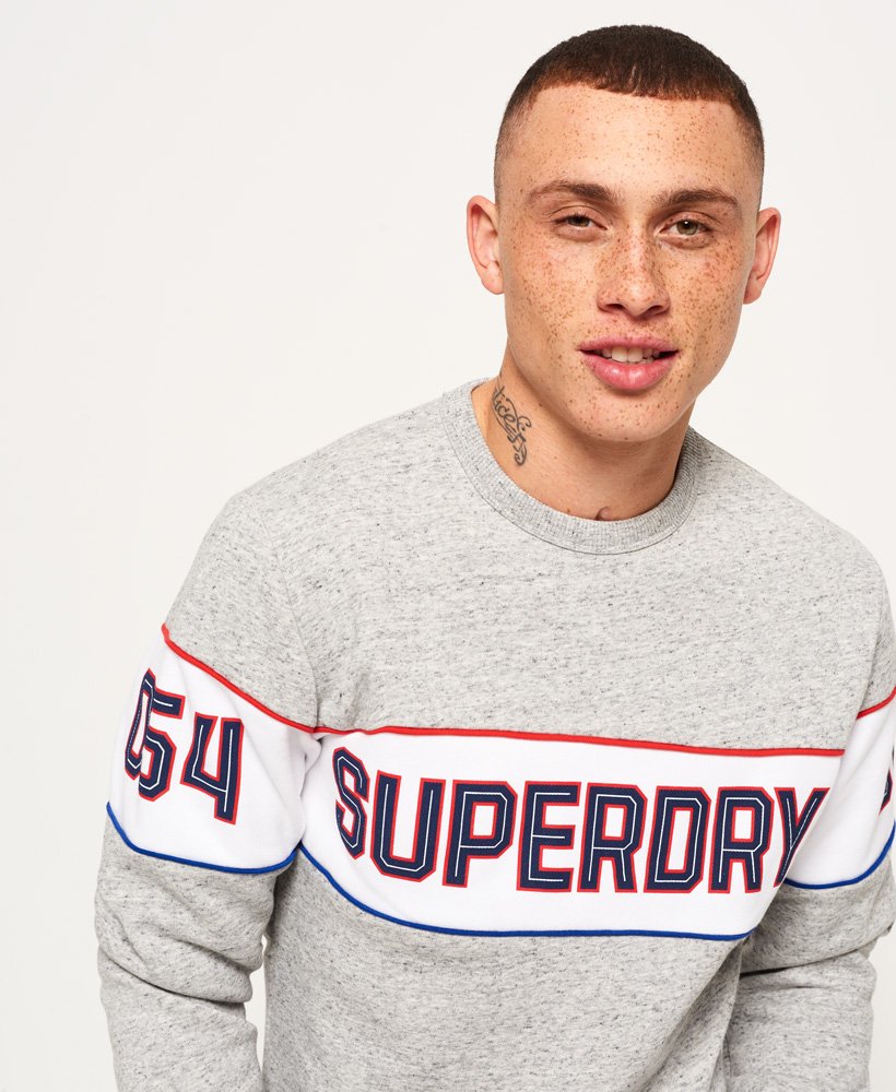 Blue Superdry Mens Retro Stripe Sweatshirt