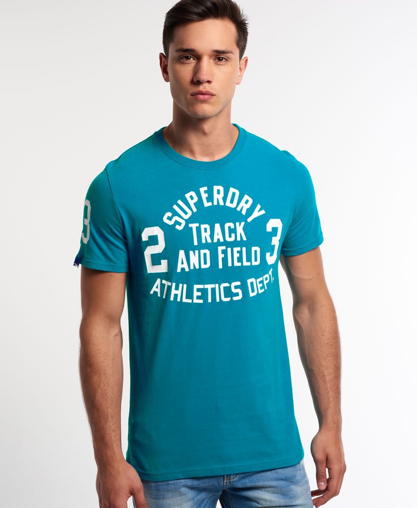 Mens - Track & Field T-shirt in Green | Superdry UK