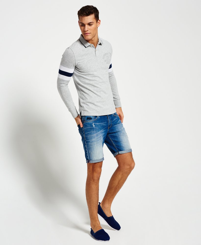 Mens - Upstate Polo Shirt in Grey | Superdry