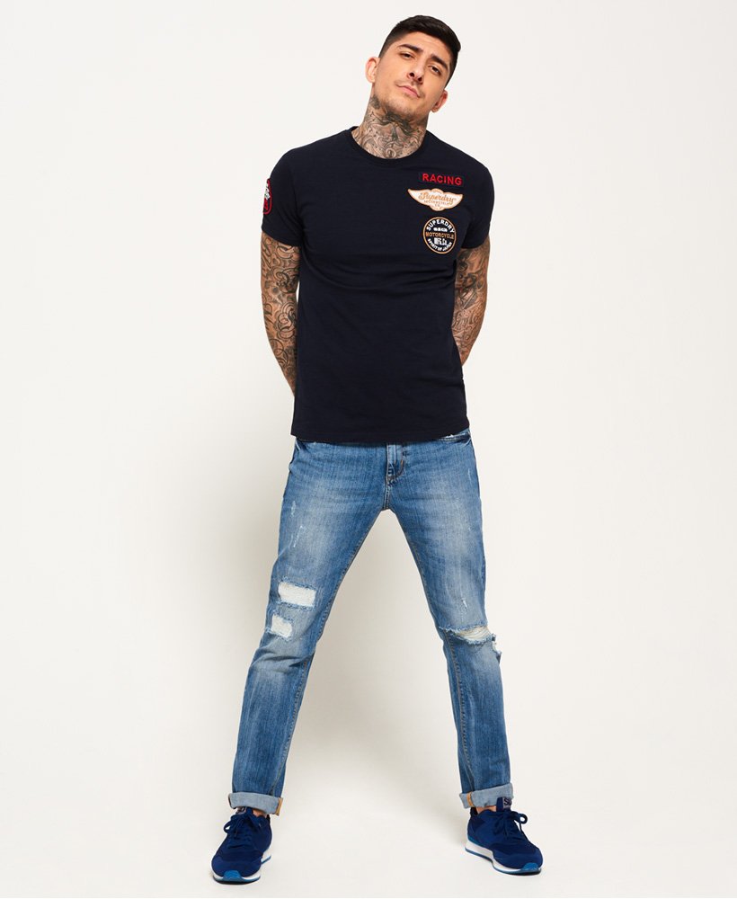 Mens - Plane Flyers T-Shirt in Navy | Superdry UK