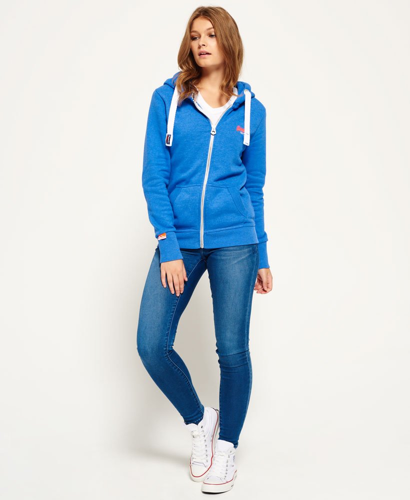 Womens Superdry Orange Label Primary Zip Hoodie sweatshirt hoody rrp £50 