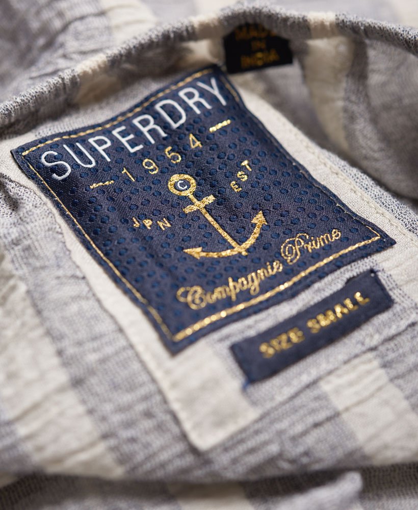 Womens - Marina Bardot Button Top in Navy | Superdry UK