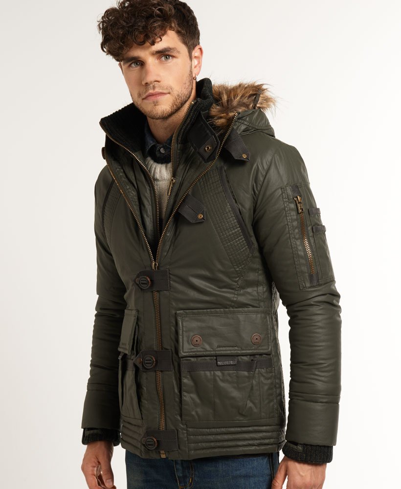 Mens - Alpine Duffle Coat in Khaki | Superdry