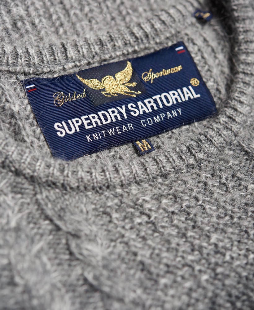 Superdry Pull en maille mohair torsadée à manches évasées 4