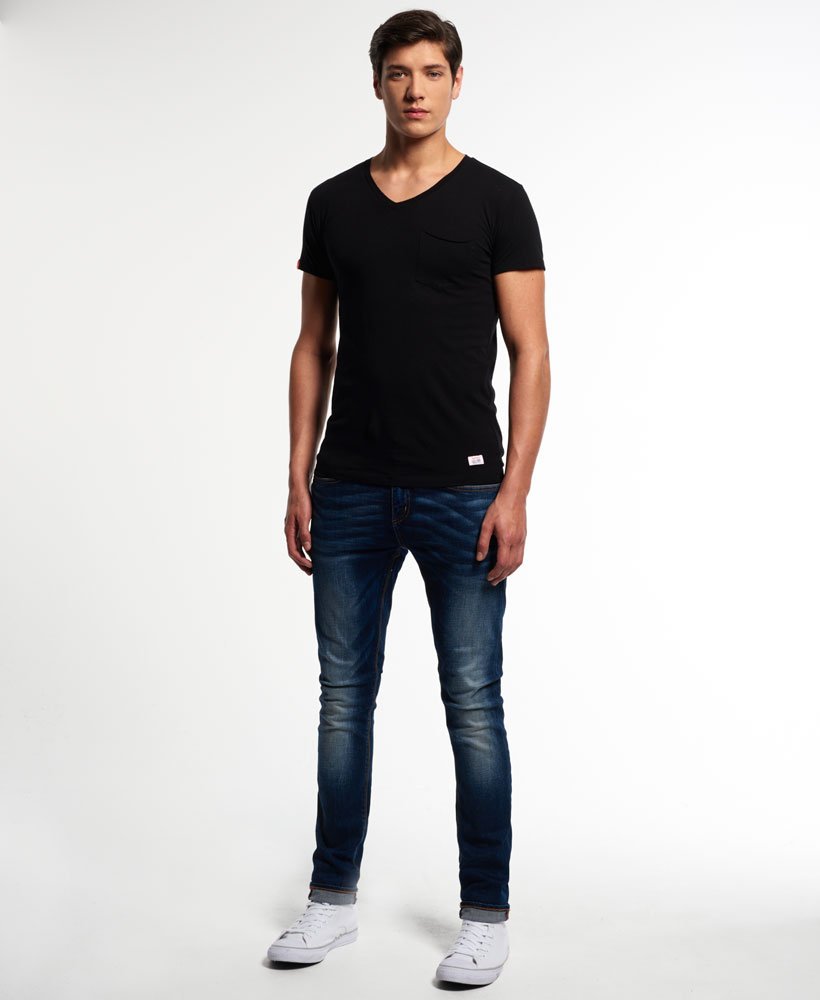 Superdry Lite Loomed Cut Curl Vee T-shirt for Mens