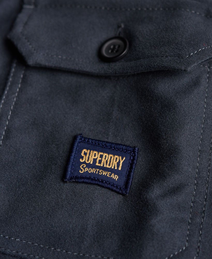 Men's - Ultimate Moleskin Shirt in Flint Grey | Superdry UK