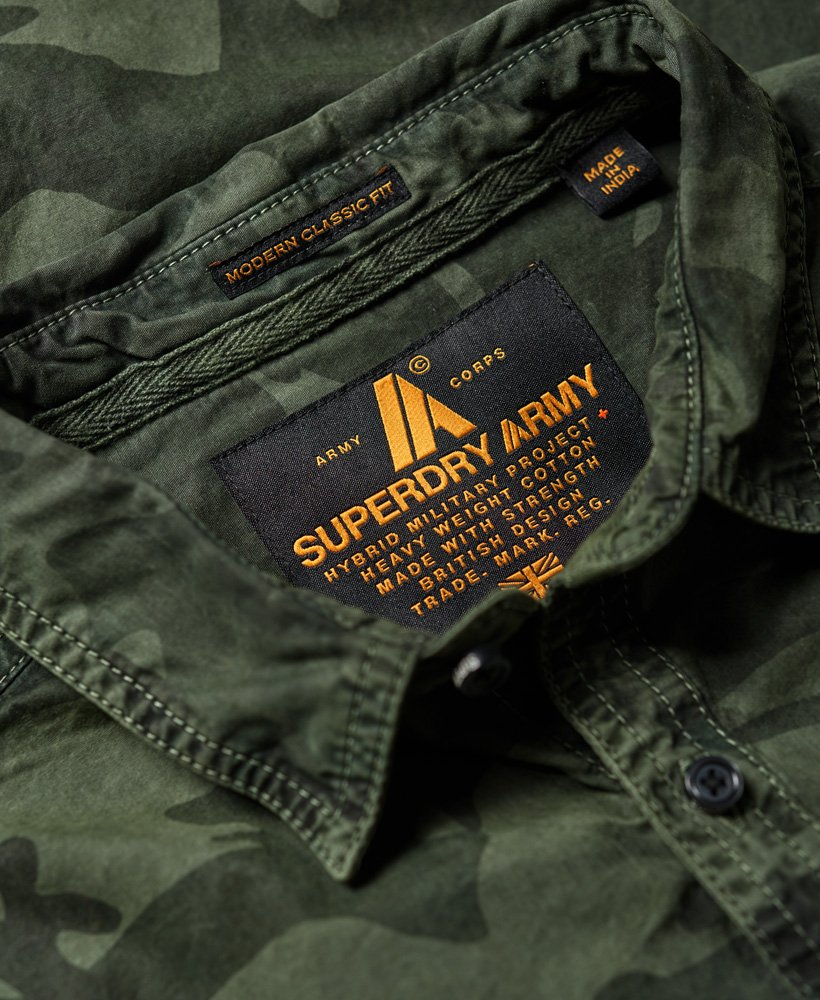 Men's - Combat Long Sleeve Shirt in Honduran Camo | Superdry UK