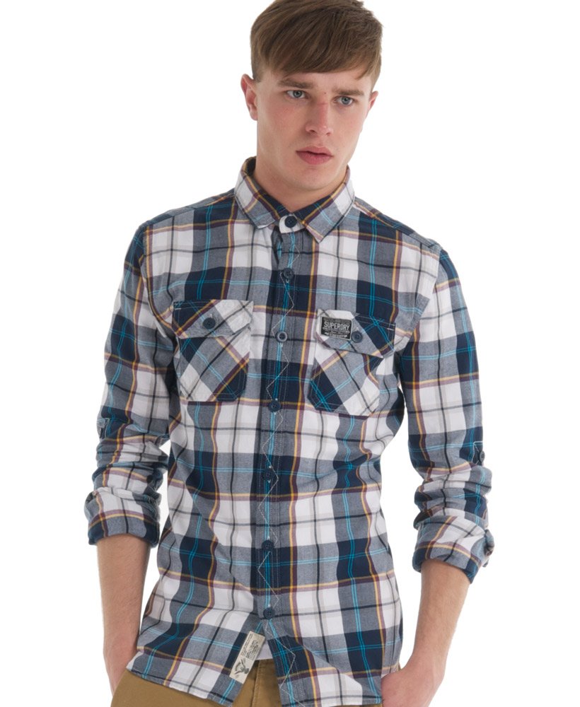 Mens - Lumberjack Twill Shirt in Blue | Superdry