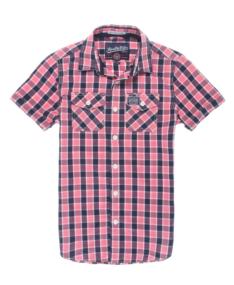 Men's - Washbasket Shirt in Big Upton Pink | Superdry UK