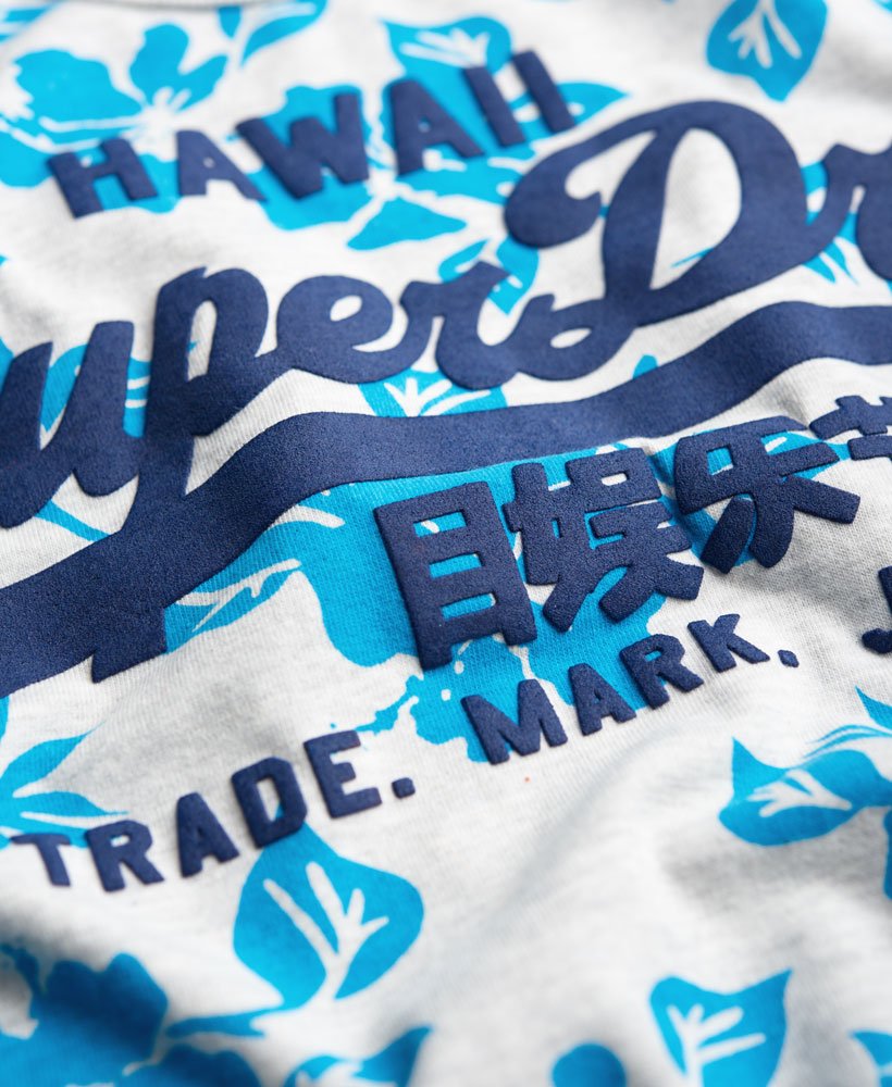 Mens - Vintage Logo Hawaii Vest Top in Ice Marl | Superdry