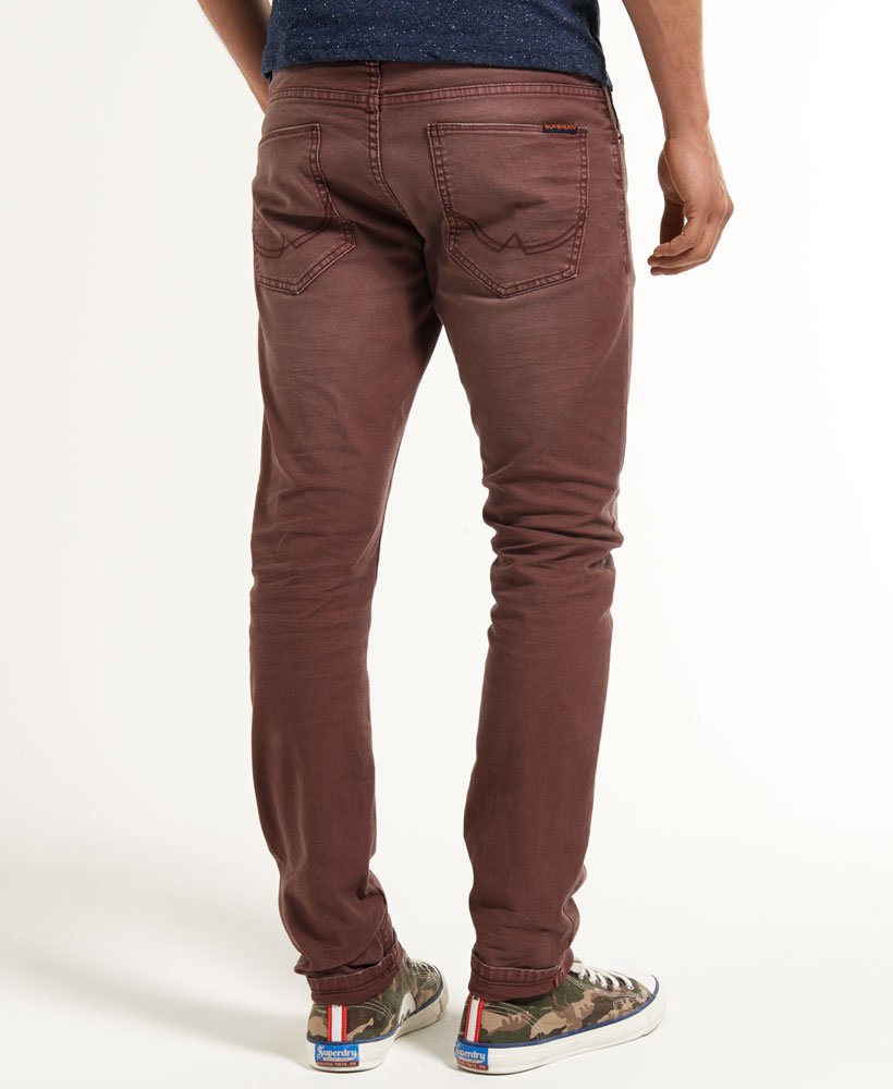 Mens - Corporal Slim jeans in Washed Deep Red | Superdry UK
