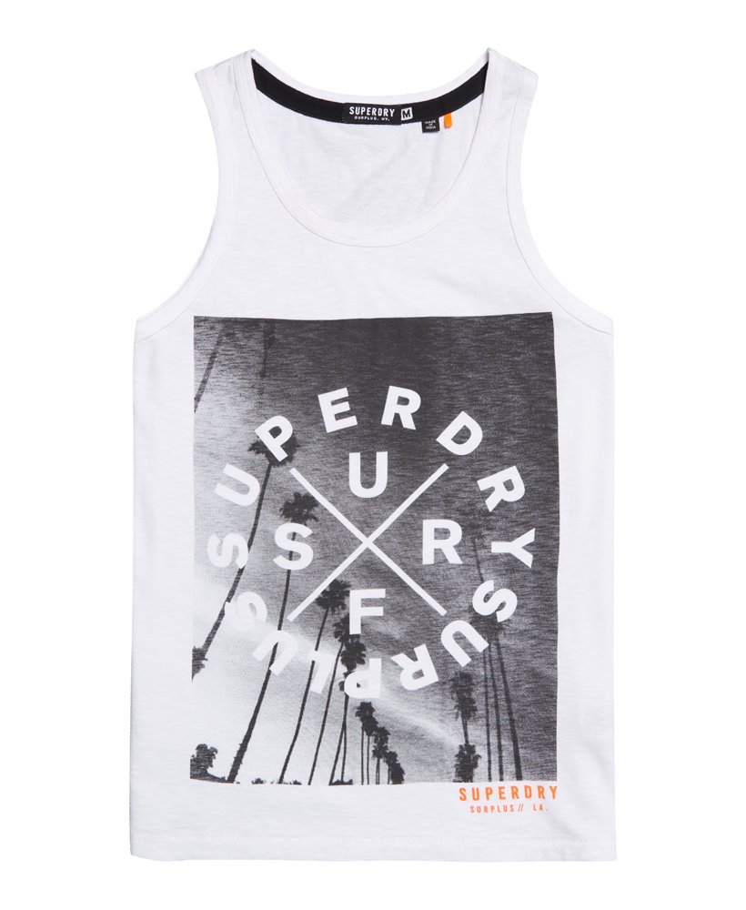 Mens - Surplus Goods Graphic Vest Top in White | Superdry