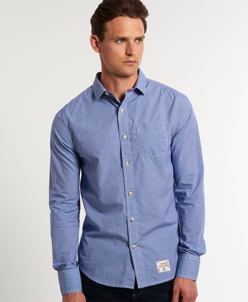 superdry laundered cut collar shirt