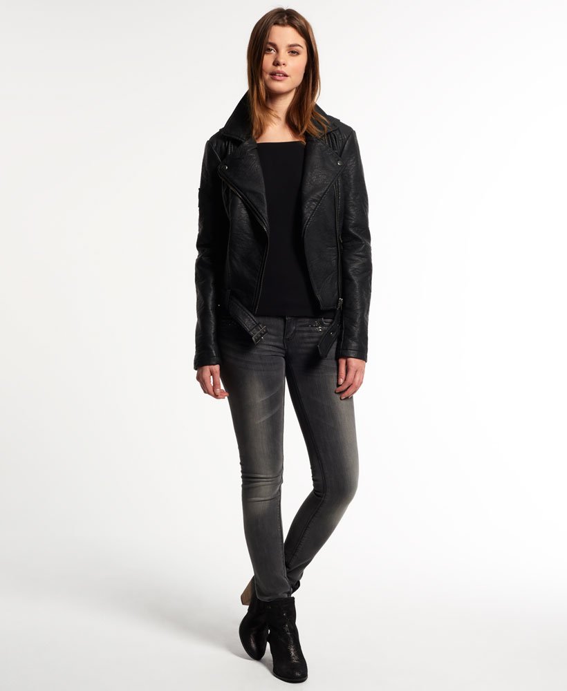 superdry faux leather jacket