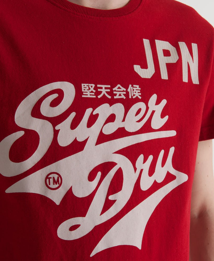 Mens - Stacker T-shirt in Red | Superdry