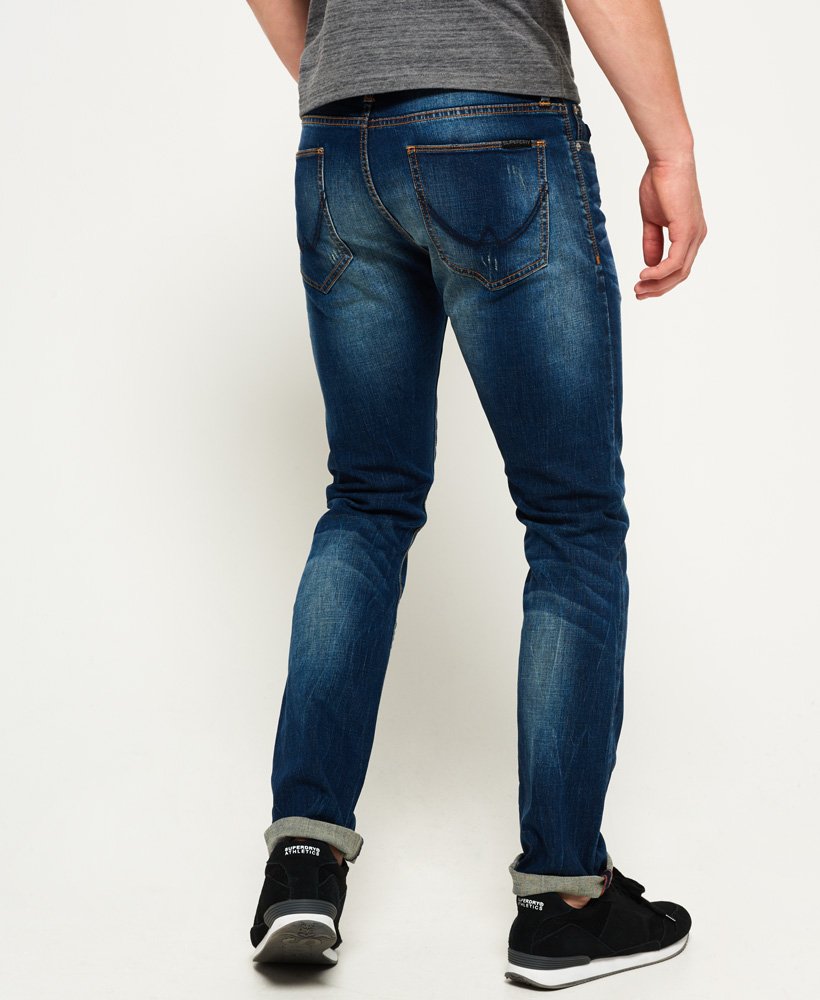 Mens - Slim Jeans in Brighton Blue | Superdry UK