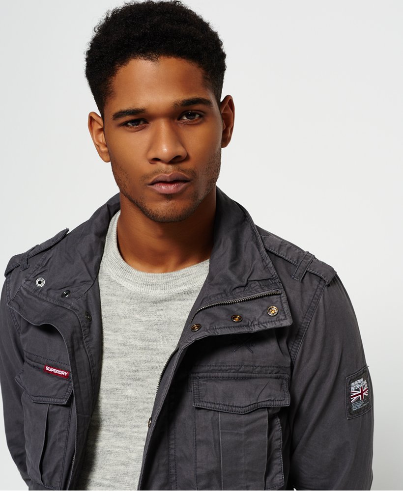 Mens - Rookie Military Jacket in Bullet Grey | Superdry