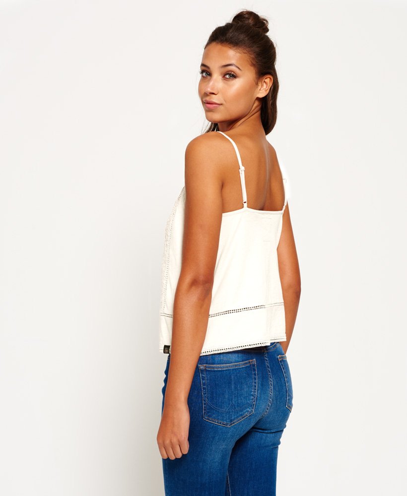 Womens - Folk Cami Top in Off White | Superdry