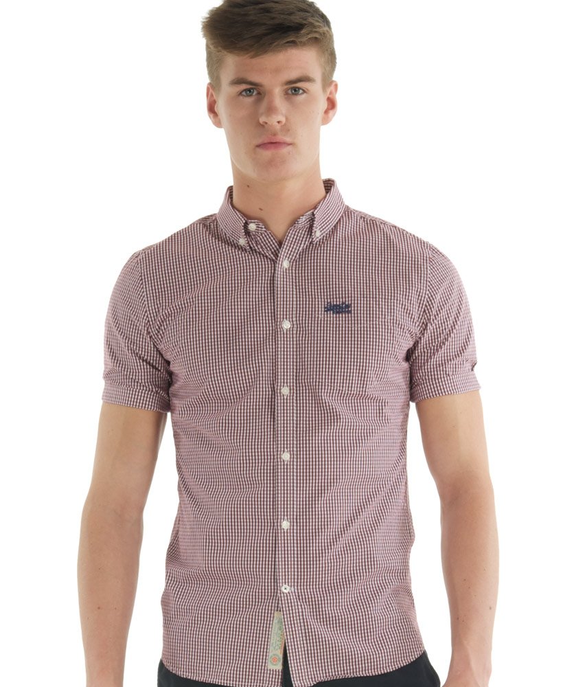 Men's London Button Down Shirt in Red Superdry UK
