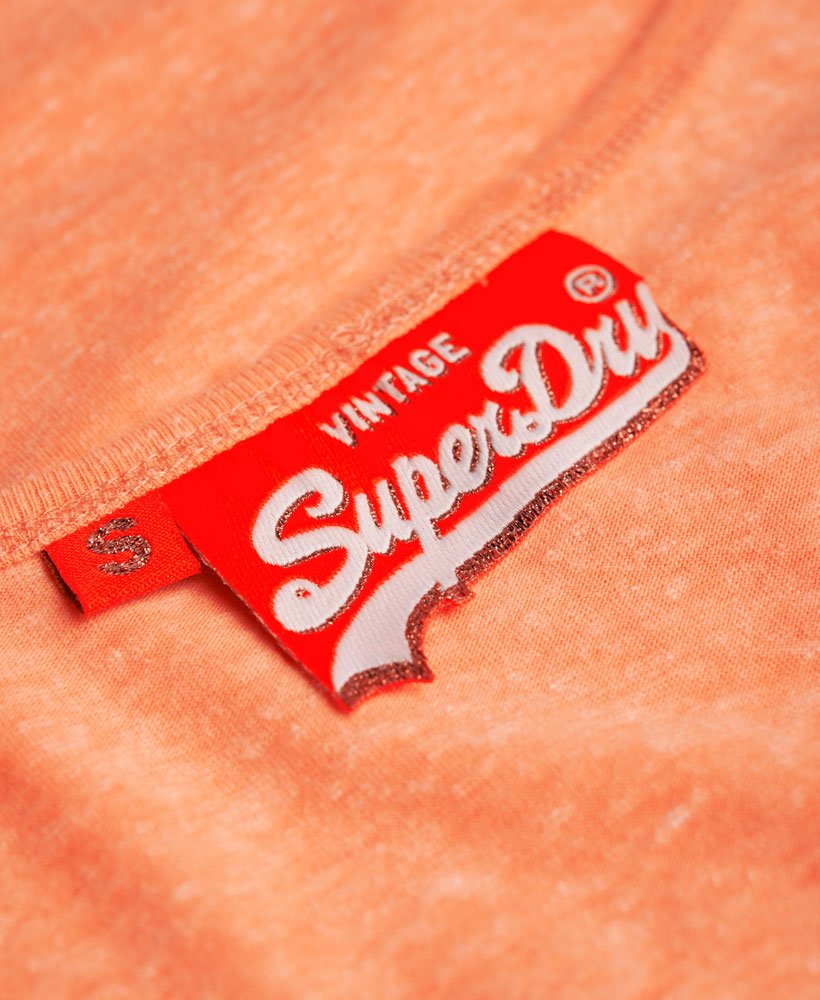 Womens - Keep It Vest Top in Hyper Peach Marl | Superdry