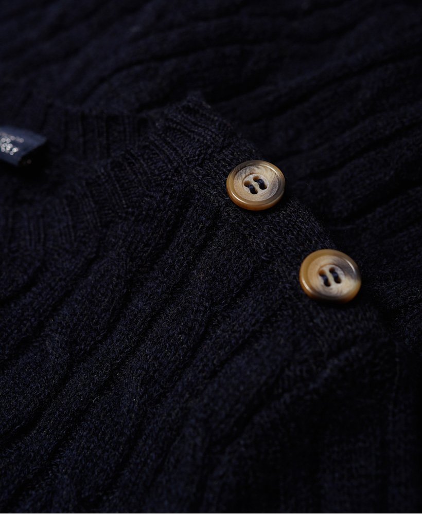 Womens - Croyde Cable Knit Jumper in Eclipse Navy | Superdry UK