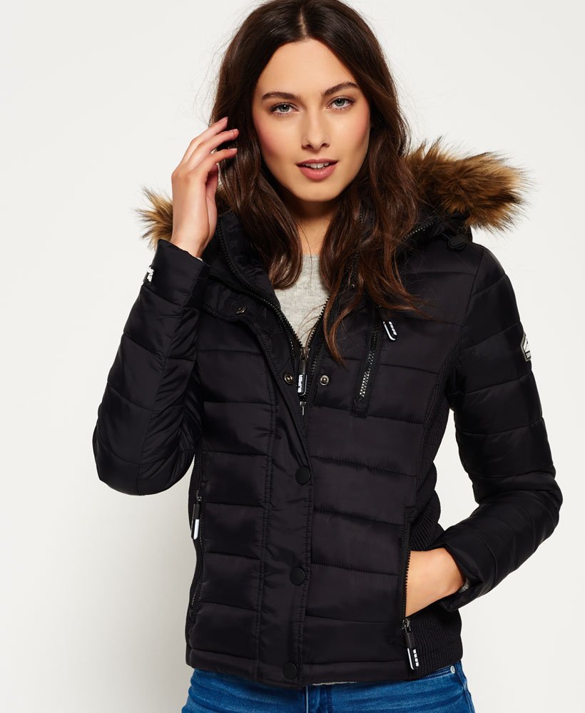 Superdry Fuji Slim Double Zip Hooded Jacket - Women's Womens Jackets