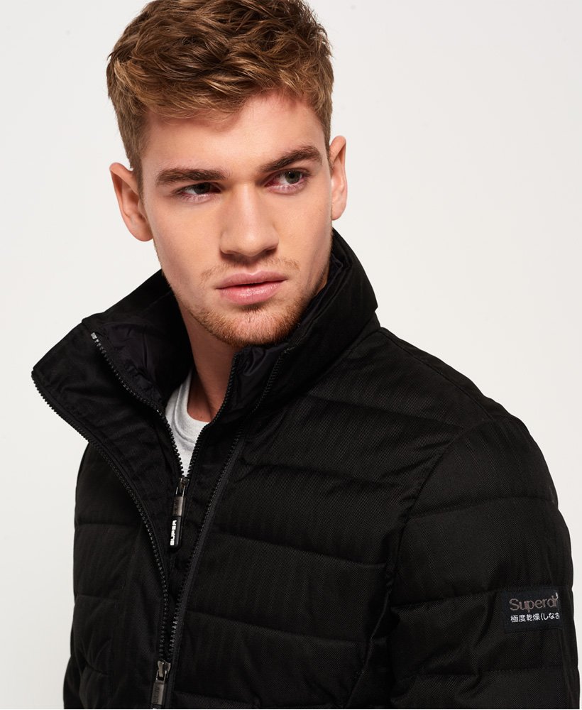 Mens - Double Zip Tweed Fuji Jacket in Black | Superdry