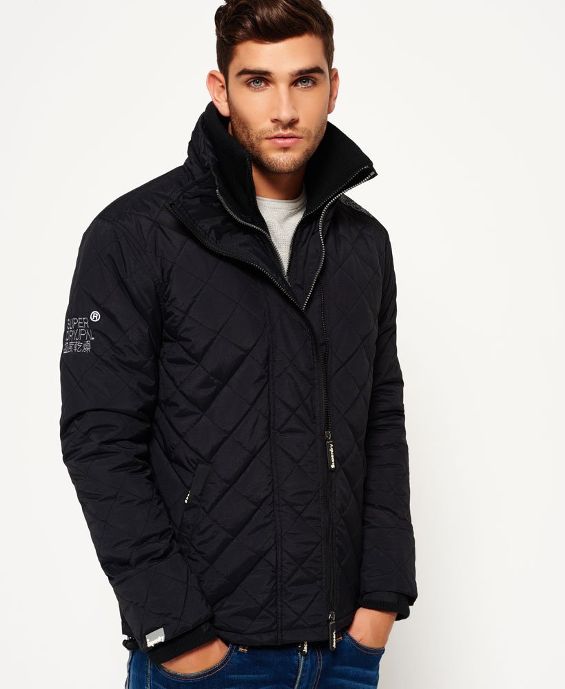 Men's - Quilted Arctic Windcheater Jacket in Black | Superdry UK
