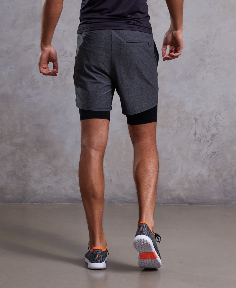 New sports shorts men's double-layer jogging two-in-one shorts