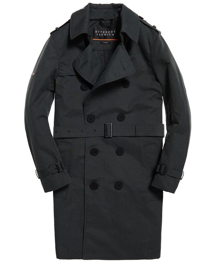 Mens - Premium Director Trench Coat in Thunder Grey | Superdry
