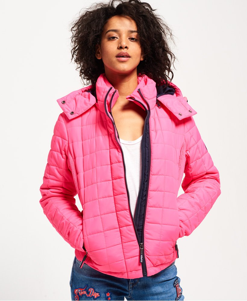 super dry pink coat