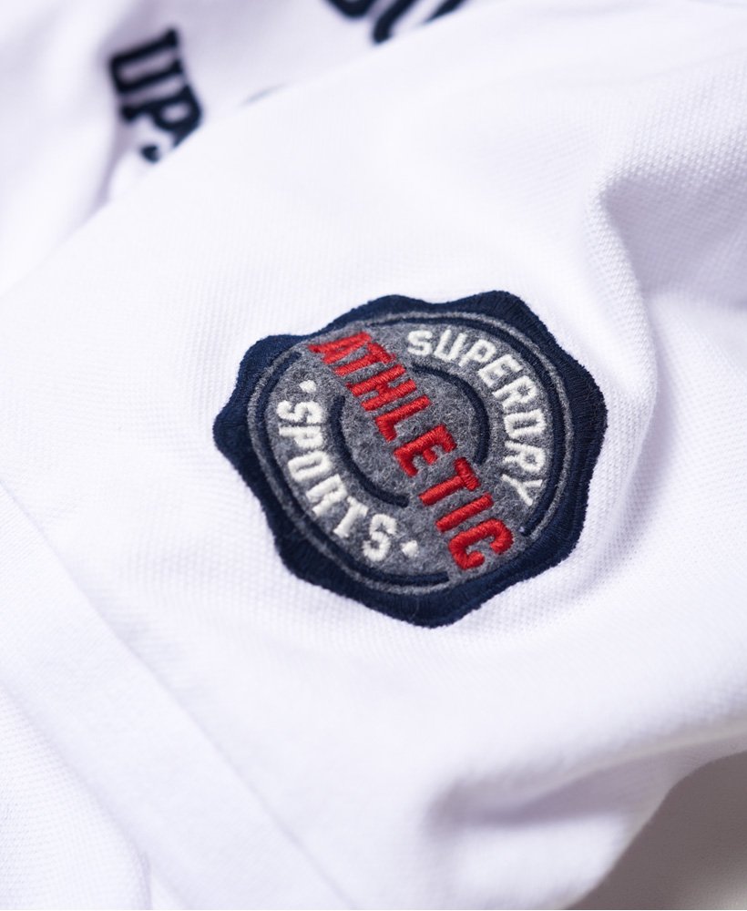 Mens - Classic Super State Polo Shirt in White | Superdry UK