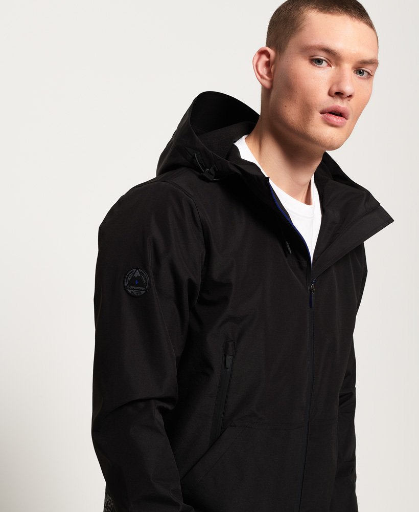 Men's - Hooded Elite SD-Windcheater Jacket in Black | Superdry UK