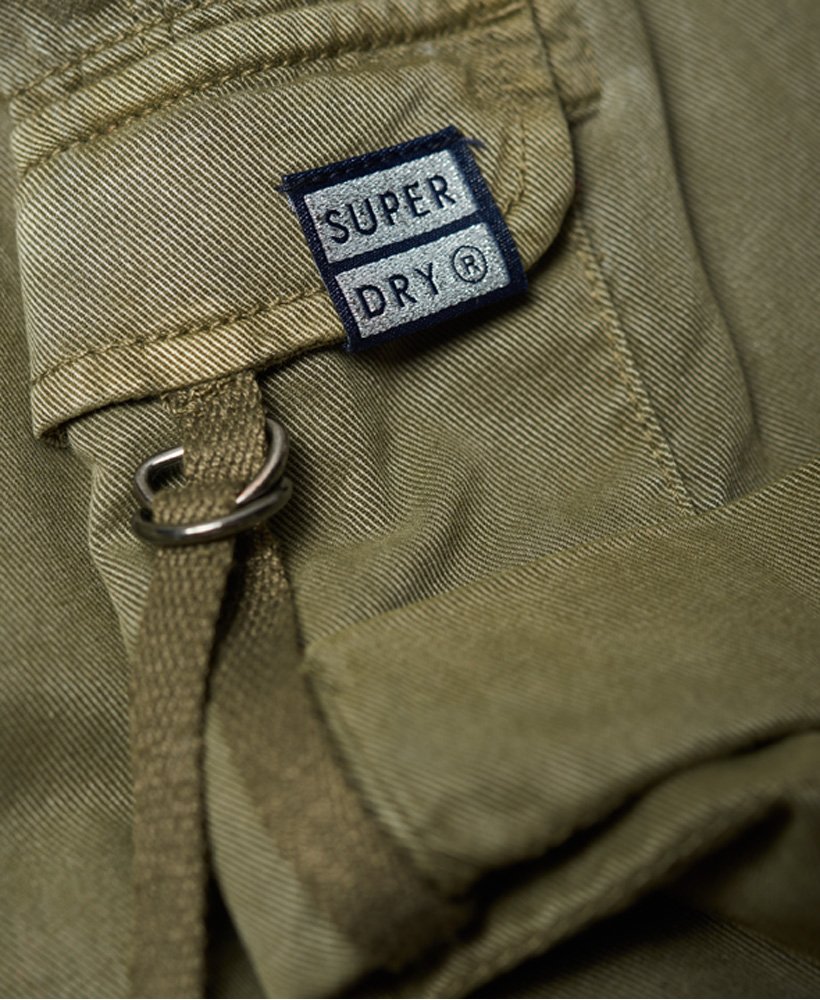 Womens - Tencel Rookie Cargo Shorts in Washed Khaki | Superdry